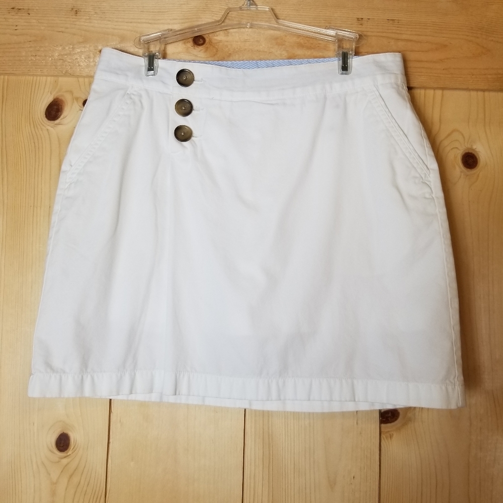 Lands' End White Nautical Skort